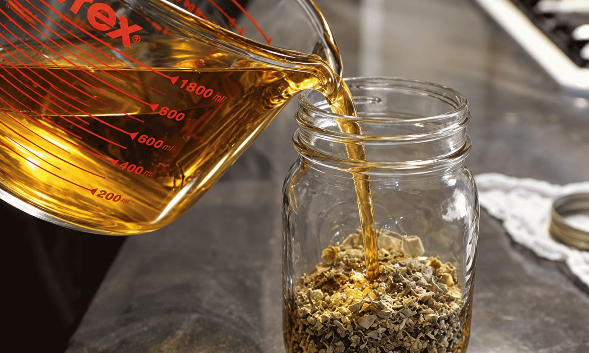 pouring apple cider vinegar acid reflux