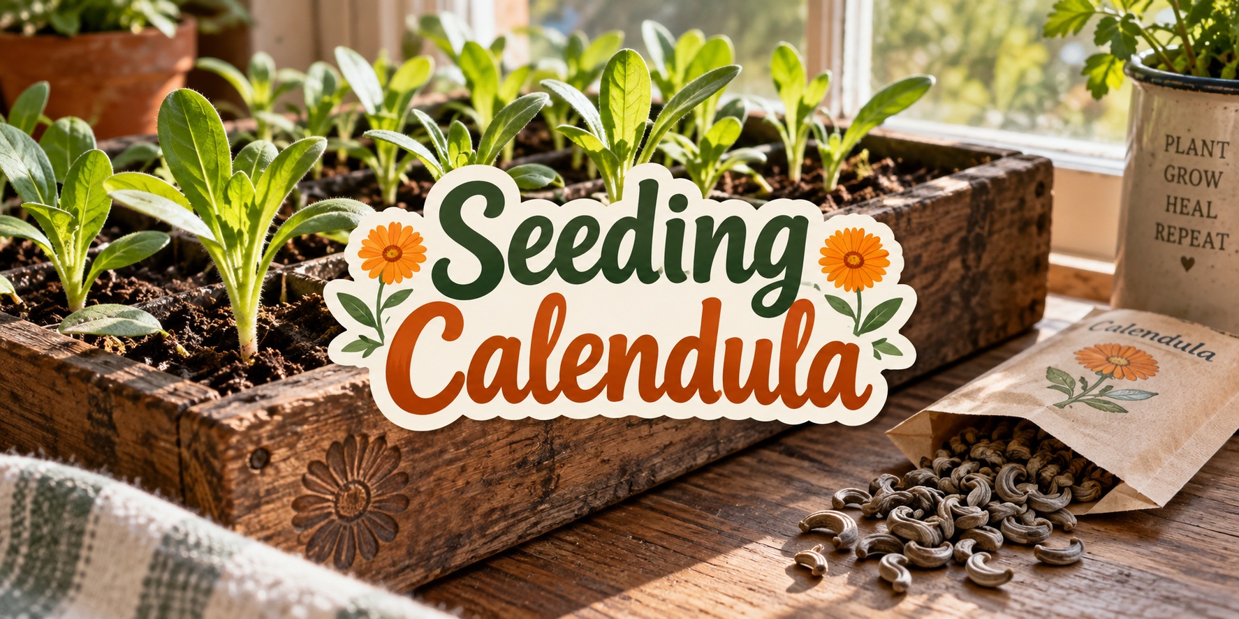 seeding calendula