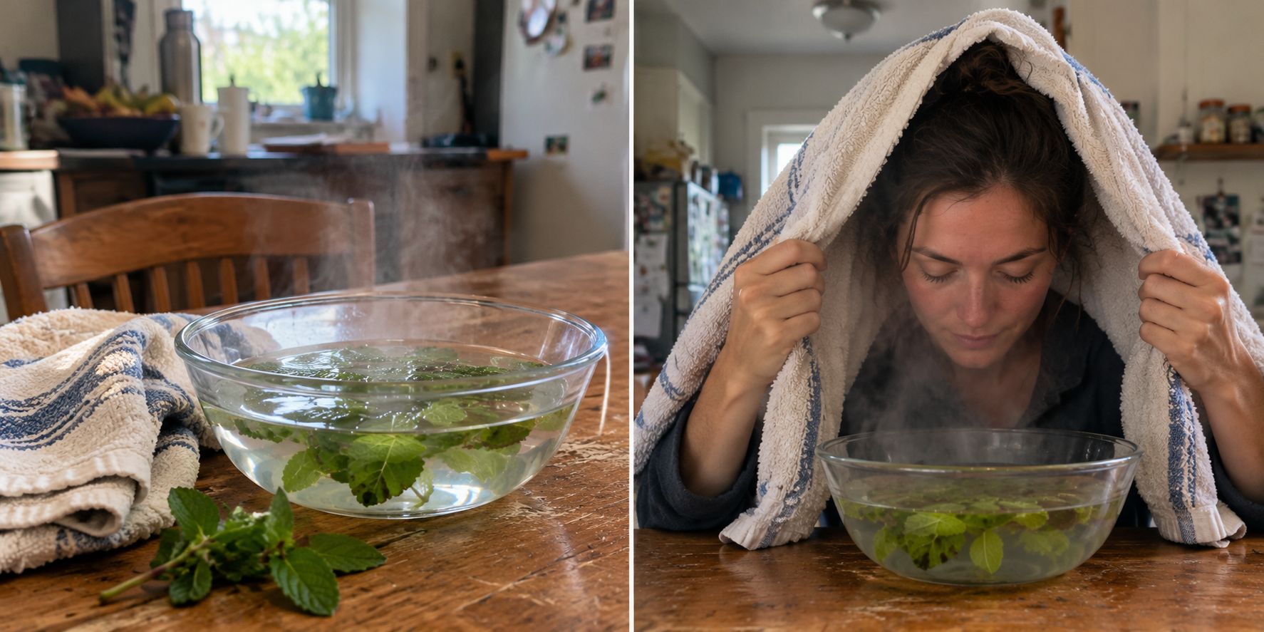Mint Steam Remedy at Home